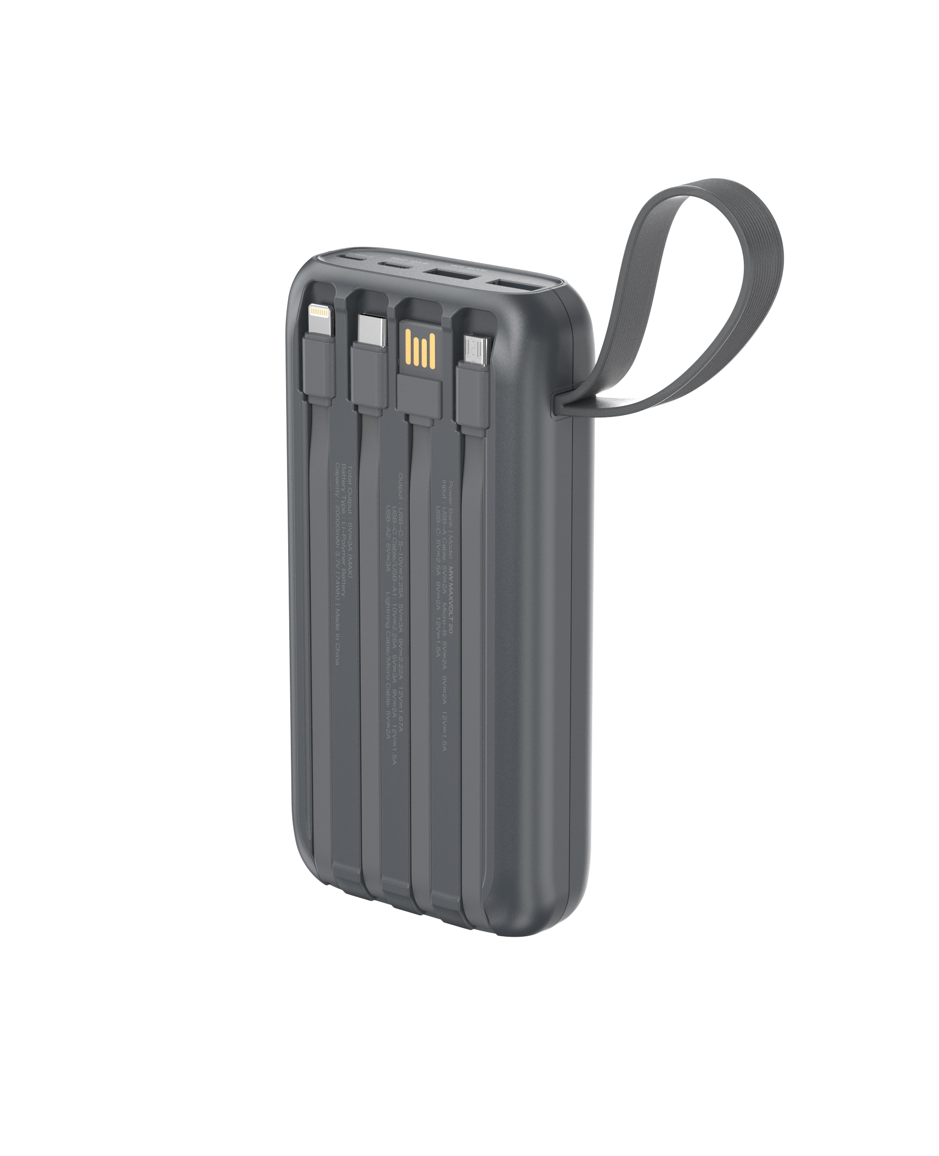 پاوربانک 22.5W مدل Maxvolt با ظرفیت 20000 میلی آمپر