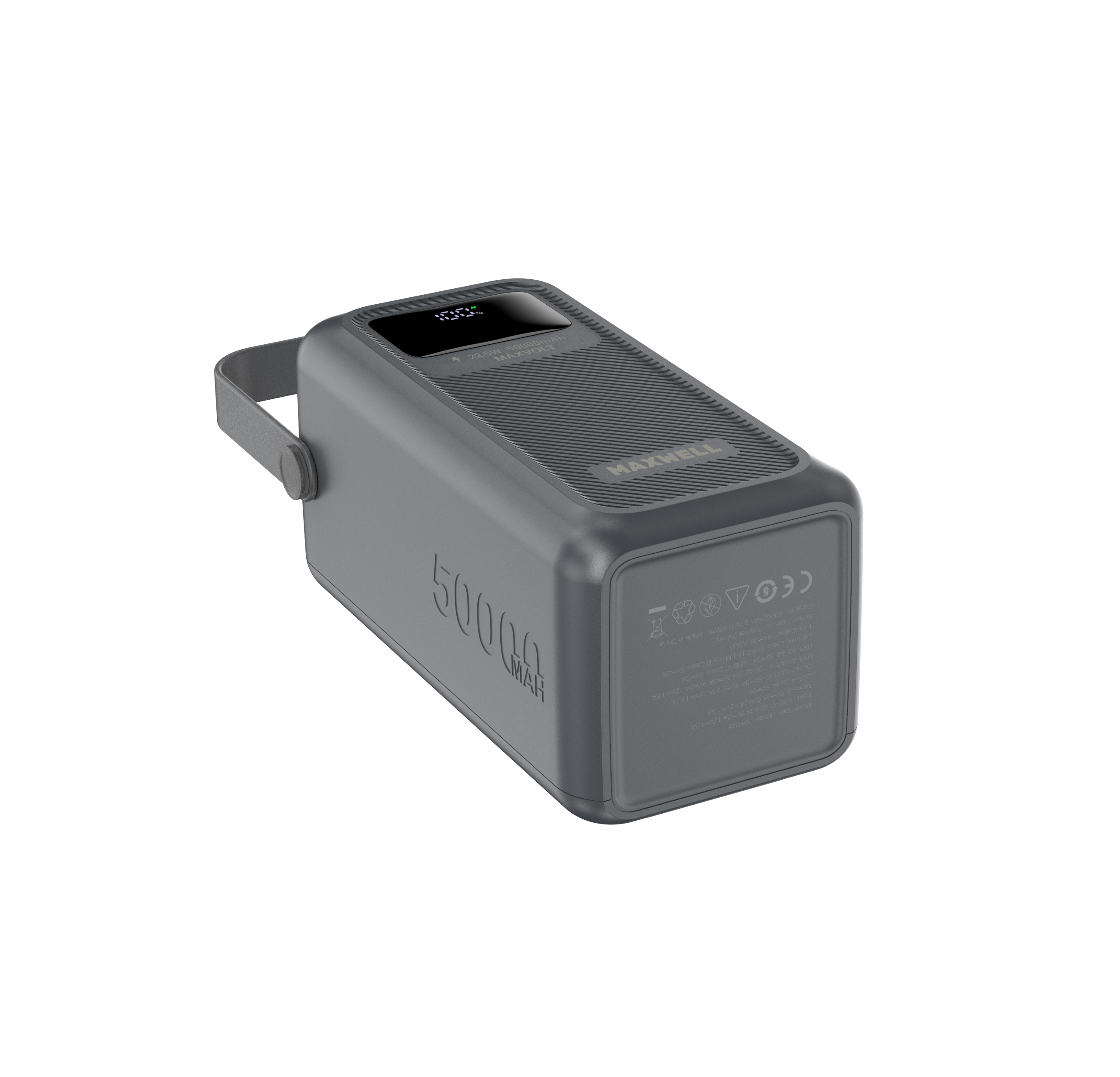 پاوربانک 22.5W مدل Maxvolt با ظرفیت 50000 میلی آمپر