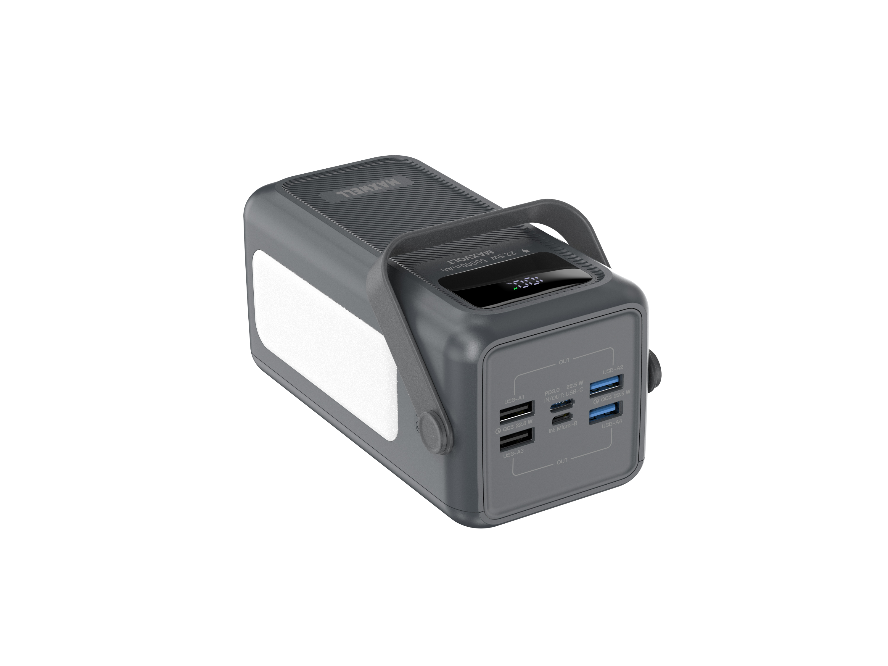 پاوربانک 22.5W مدل Maxvolt با ظرفیت 50000 میلی آمپر