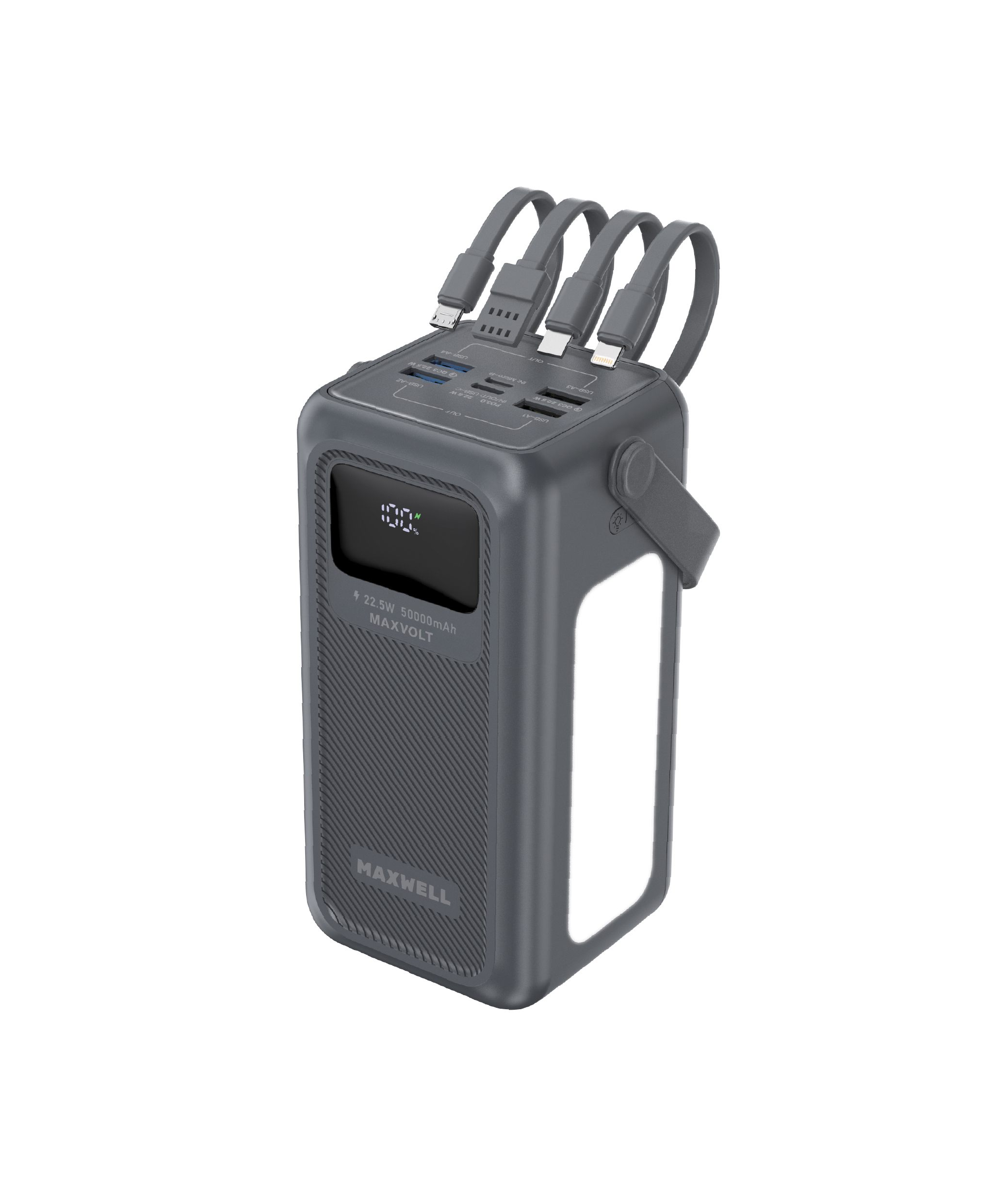 پاوربانک 22.5W مدل Maxvolt با ظرفیت 50000 میلی آمپر