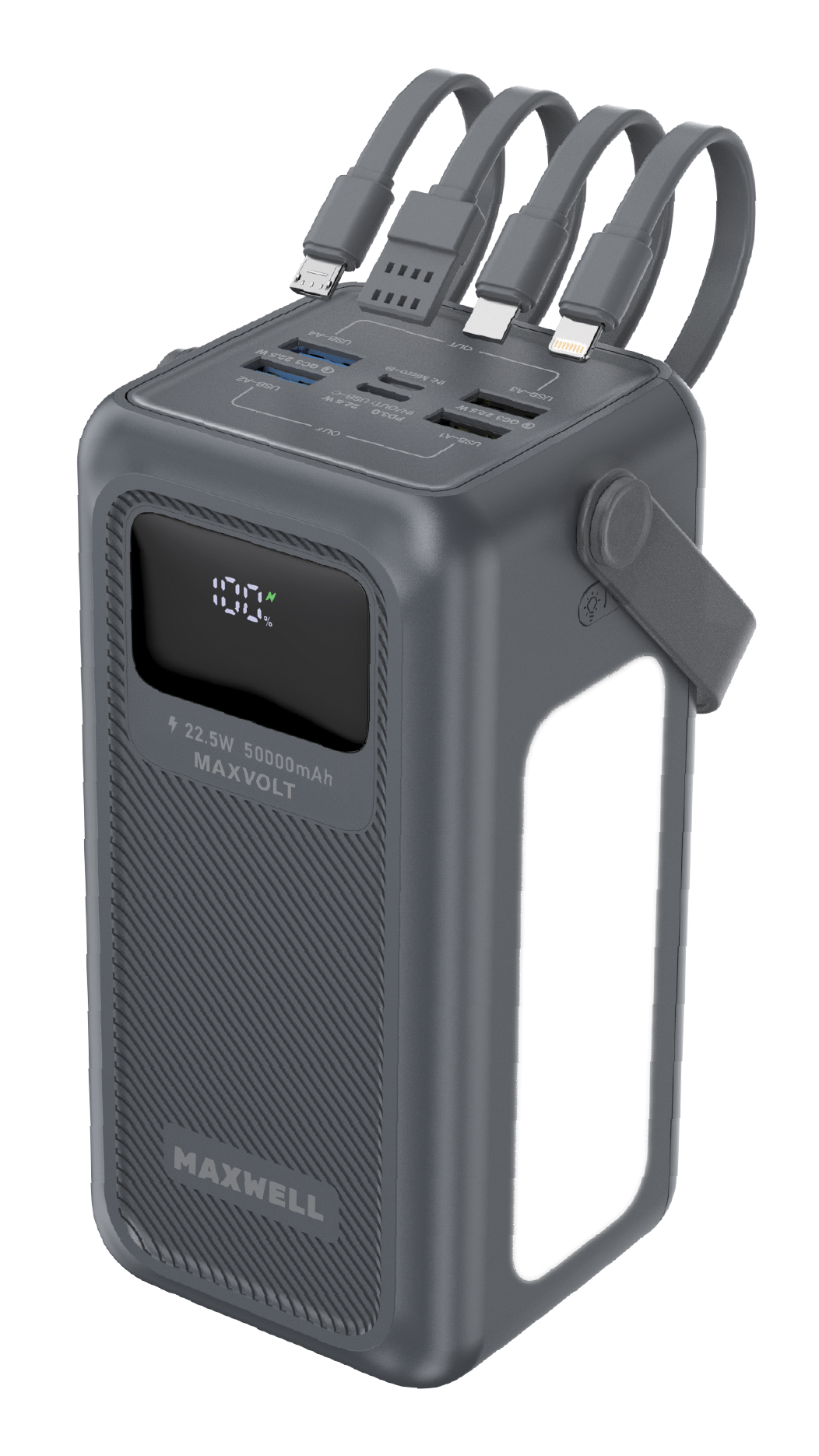 پاوربانک 22.5W مدل Maxvolt با ظرفیت 50000 میلی آمپر