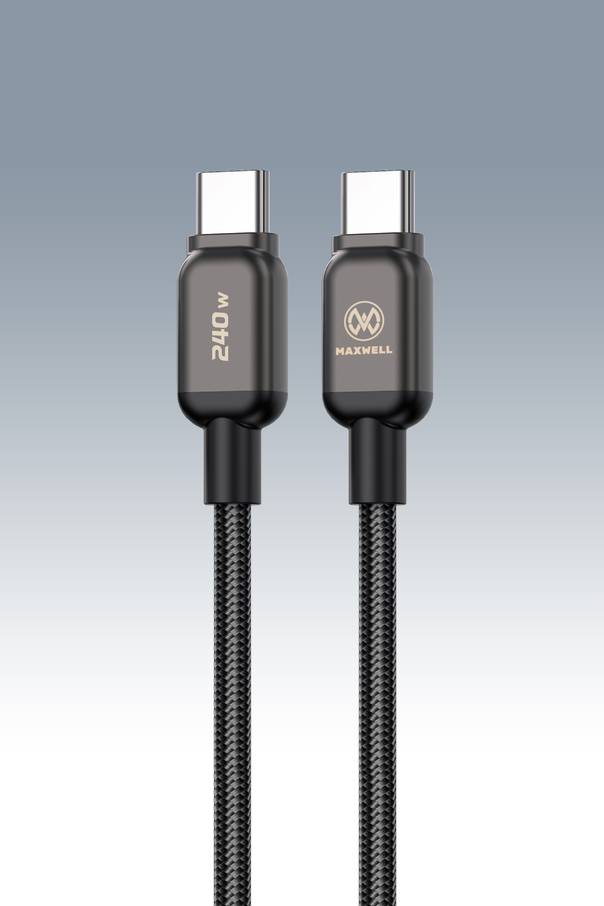 کابل شارژ 240 وات USB-C به USB-C مدل THUNDER LINE طول 1 متر
