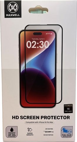 محافظ شیشه ای صفحه نمایش شفاف مدل HD SCREEN برای آیفون 16 پرو و 16 پرو مکس