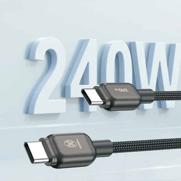 کابل تبدیل 240 واتی USB-C به USB-C مکسول با طول ۱ متر Maxwell USB-C to USB-C Cable