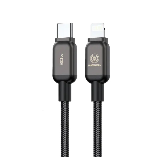 کابل تبدیل 30 واتی USB-C به لایتنینگ مکسول با طول ۱ متر Maxell USB-C to Lightning 30W