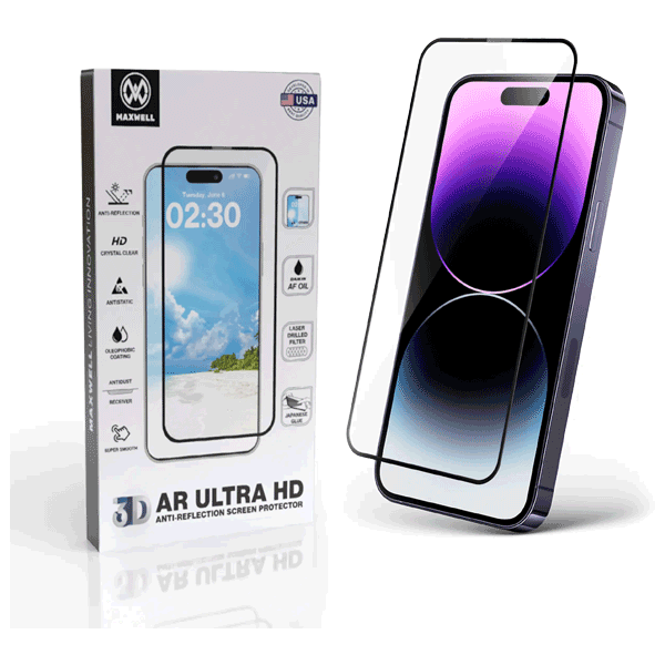 گلس و محافظ صفحه نمایش سه بعدی مکسول iPhone 14 Pro Max